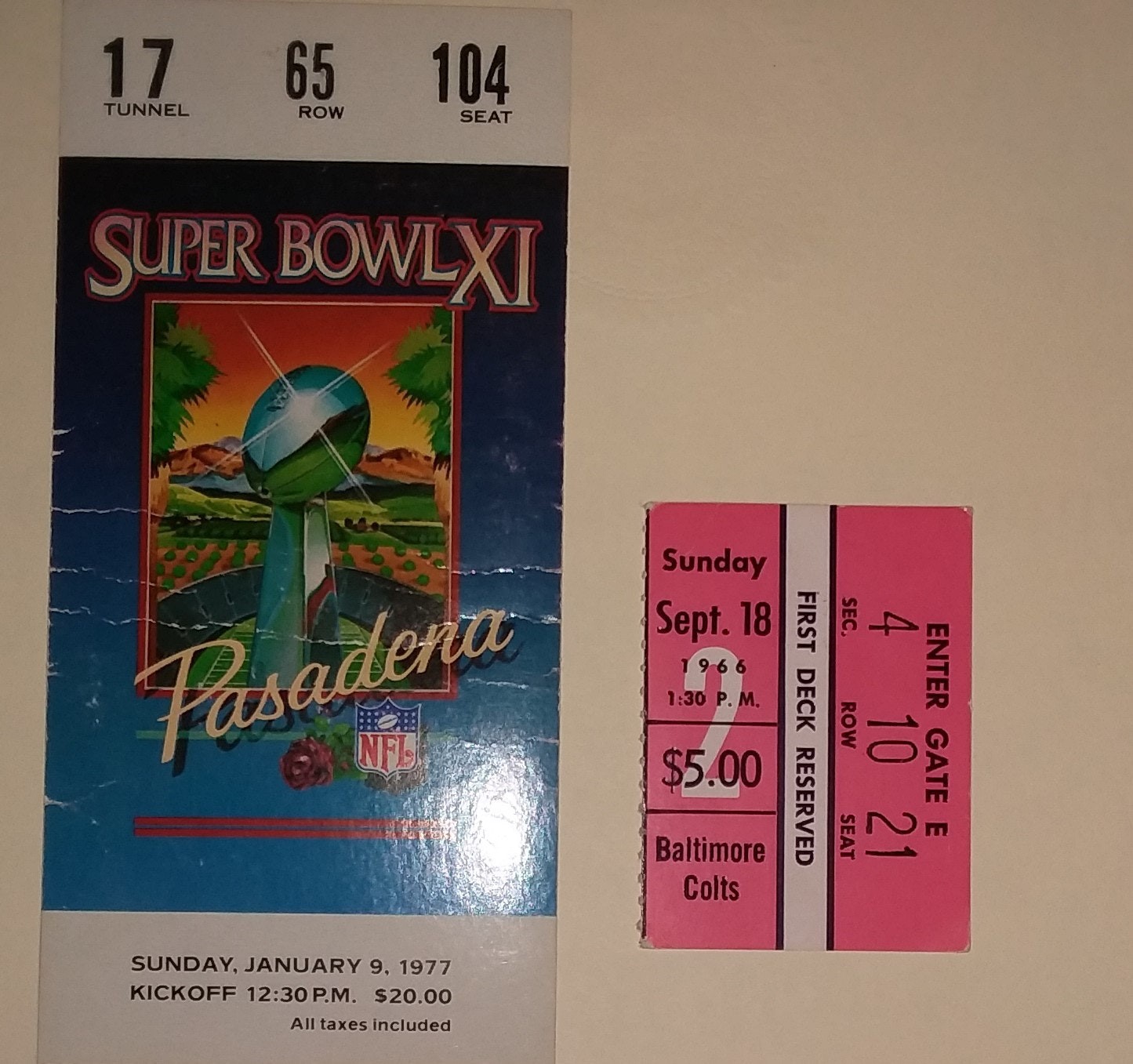 Super Bowl Viii Ticket Stub Dolphins Vs. Vikings