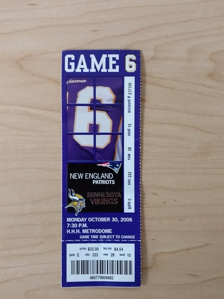 Stories of romance, heartbreak and family told by cherished Vikings ticket  stubs