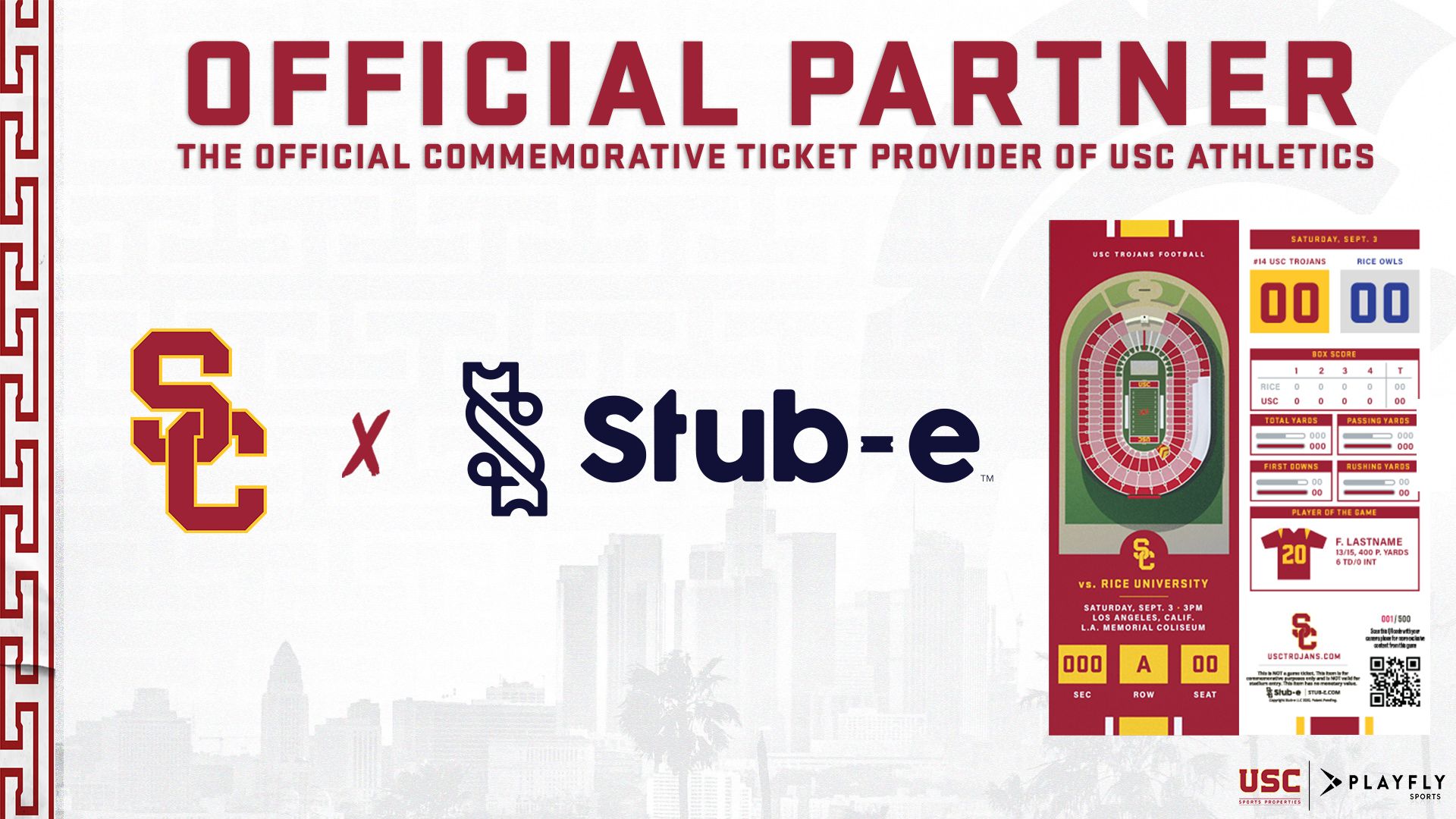 USC Athletics, Stube Partner to Provide Commemorative Ticket Stubs for