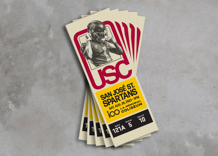2023 USC Football Commemorative Ticket Season Series - Stub-e